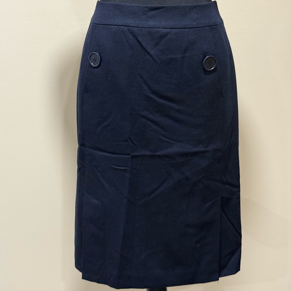 Talbots Navy Blue Wool Skirt
